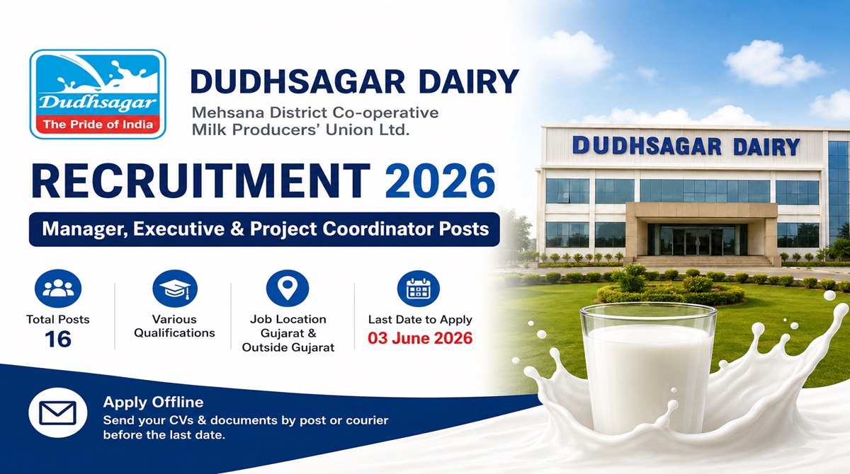 Dudhsagar Dairy Recruitment 2026