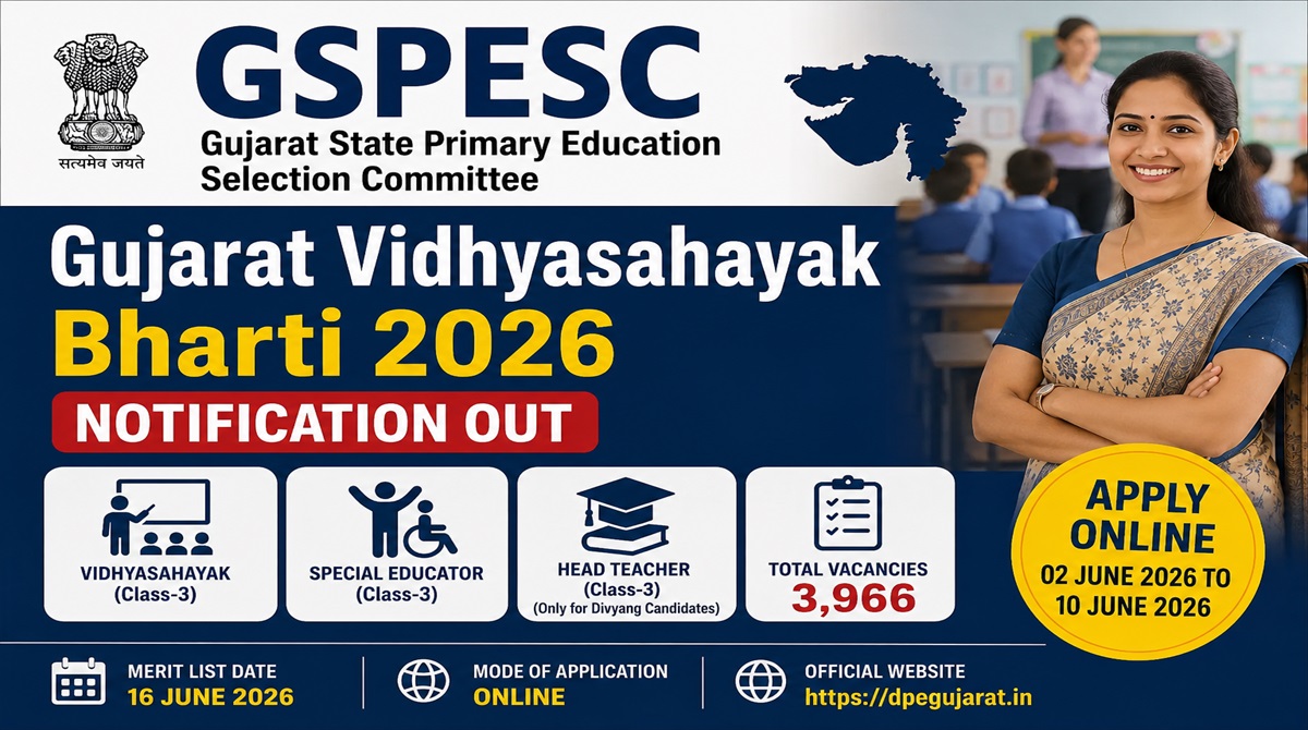 Gujarat Vidhyasahayak Bharti 2026