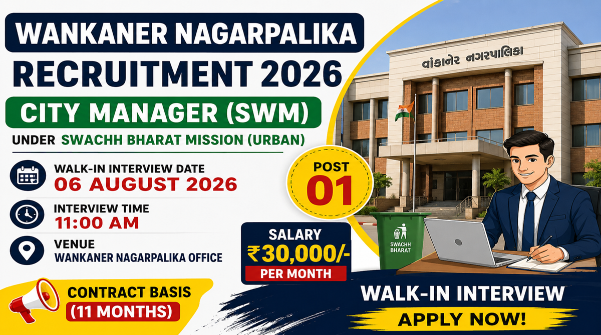 Wankaner Nagarpalika Recruitment 2026