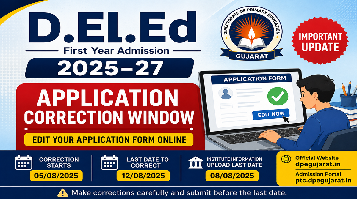Gujarat D.El.Ed Admission 2026-27