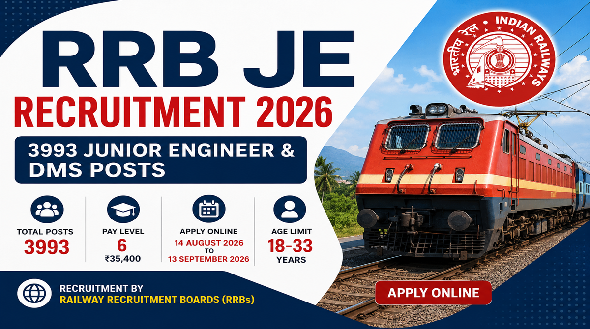 RRB JE Recruitment 2026