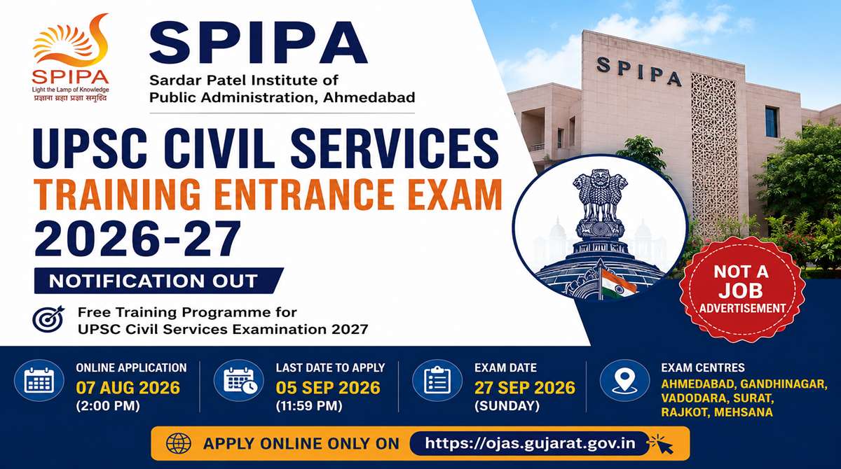 SPIPA UPSC Civil Services Training Entrance Exam 2026