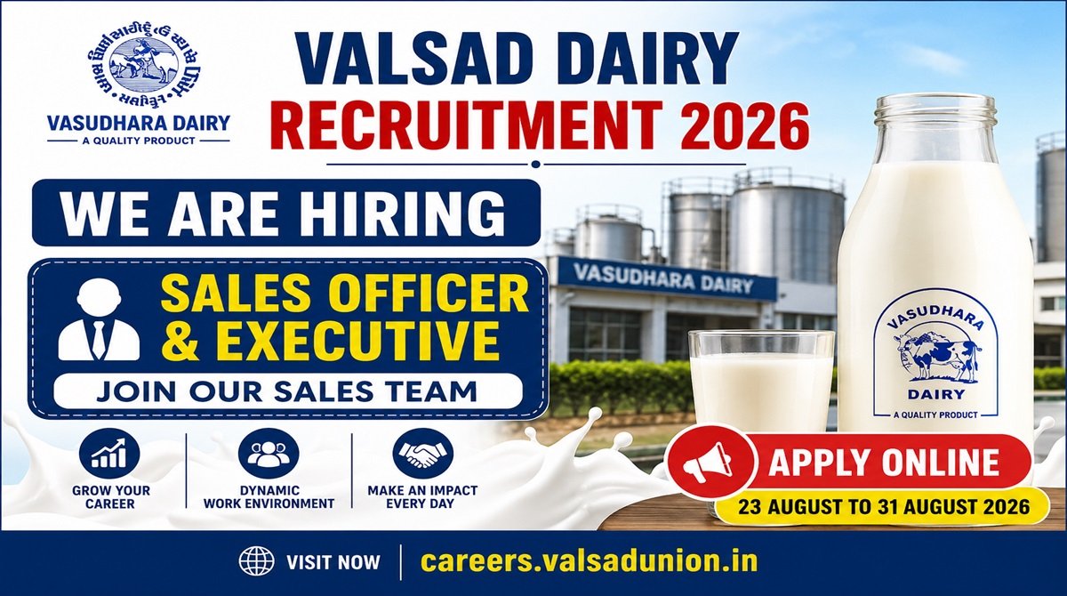 Valsad Dairy Recruitment 2026